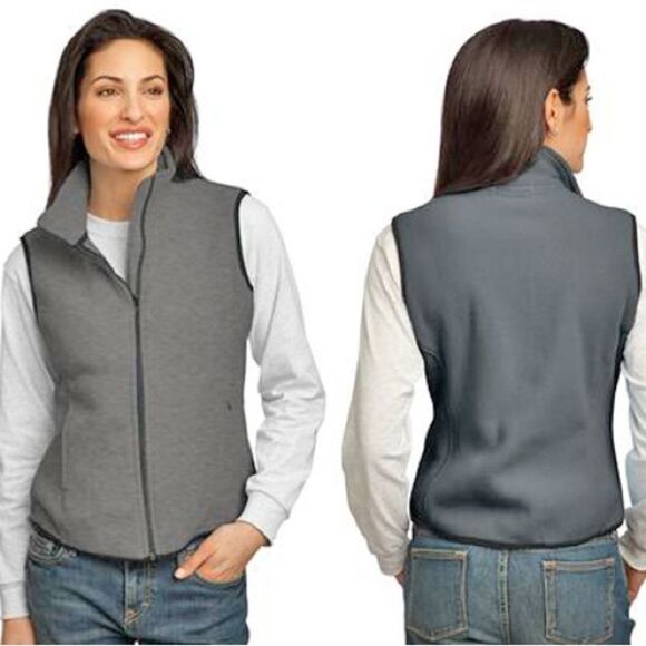 Port Authority Jackets & Blazers - Port Authority Ladies R-Tek Pro Fleece Full-Zip Vest | grey | size S